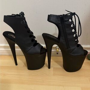 Pleaser Faux Leather Matte Heels